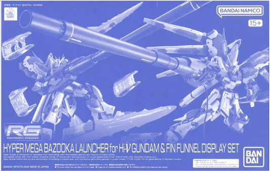 RG 1/144 Hi-ν Gundam Hyper Mega Bazooka Launcher & Funnel Display Set - Premium Bandai - Gunpla - RG by Bandai Spirits