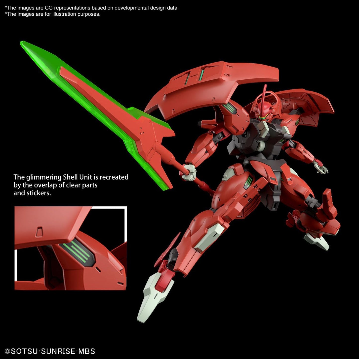 HG Mobile Suit Gundam Witch of Mercury Darilvalde 1/144 scale color-coded plastic model