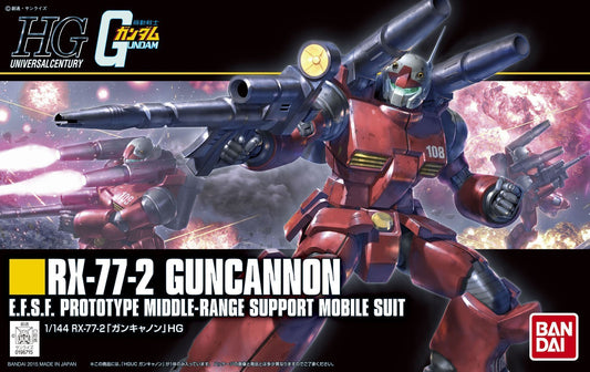 BANDAI SPIRITS HGUC 190 Mobile Suit Gundam RX-77-2 Guncannon 1/144 Scale