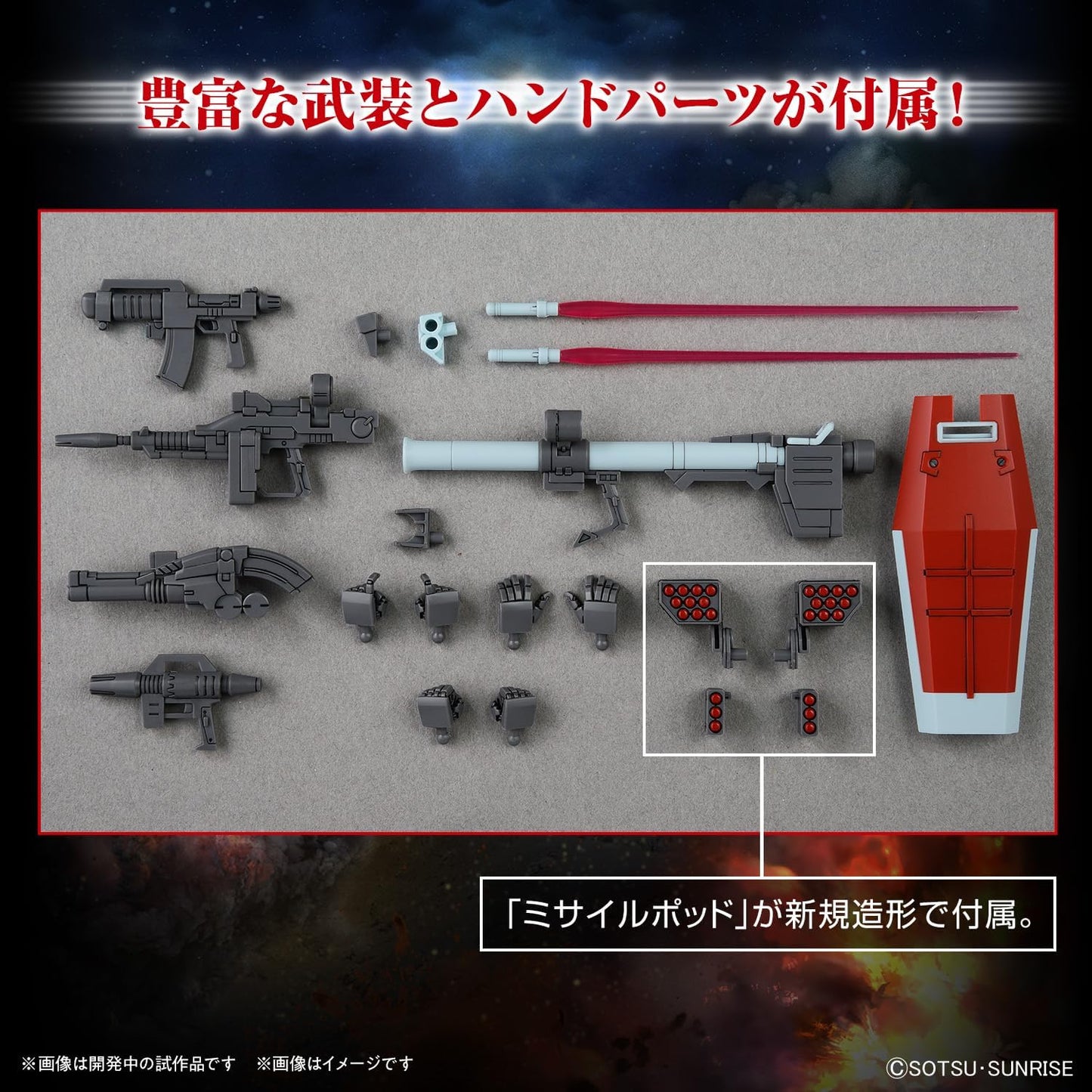 HG Mobile Suit Gundam Cucurrus Doan Island GM (shoulder cannon equipped/missile pod equipped) 1/144 scale