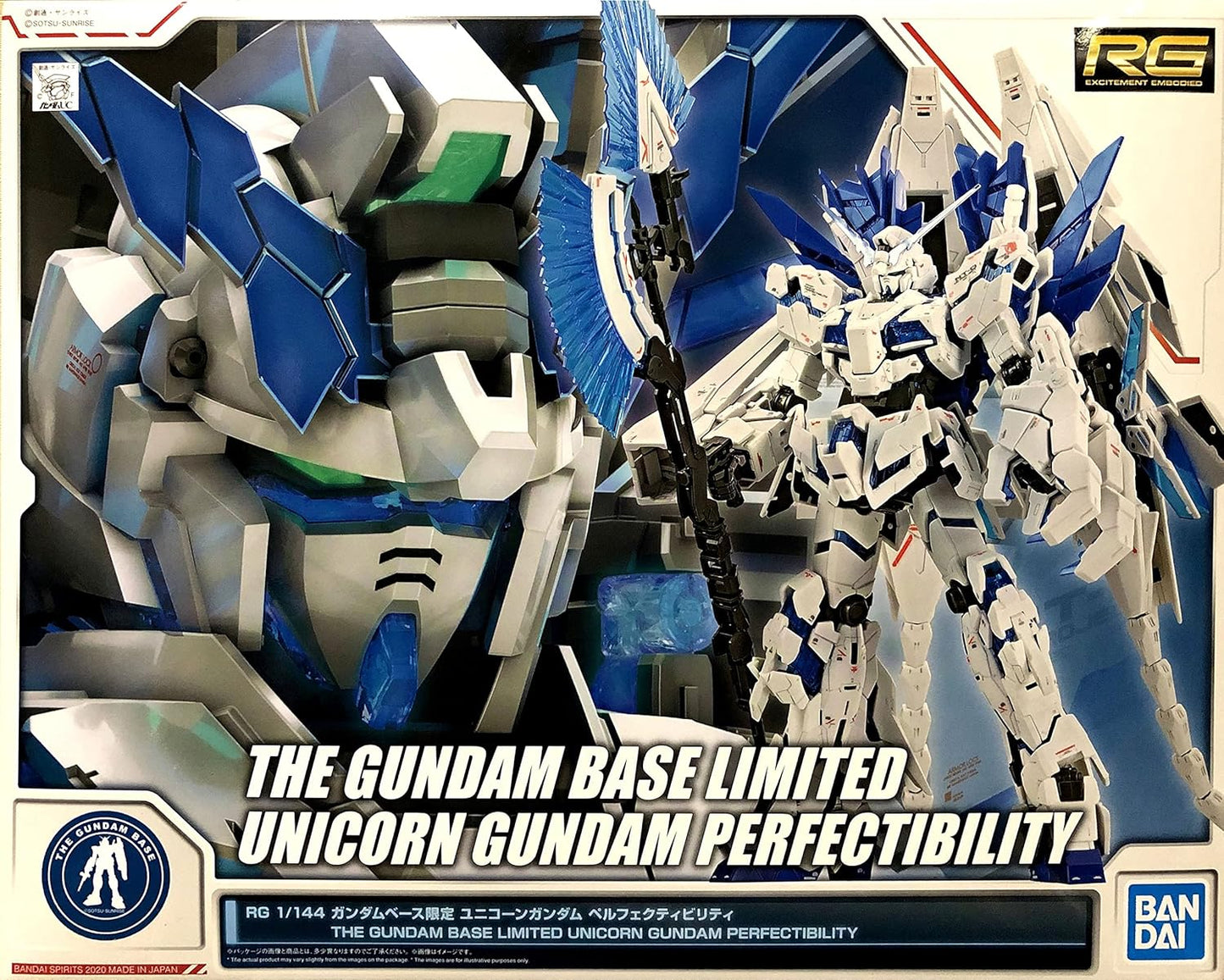 RG 1/144 Unicorn Gundam Perfectibility Gundam Base Limited - Gunpla - Real Grade by Bandai Spirits