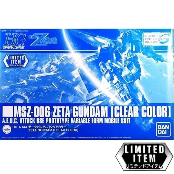 HGUC MSZ-006 Zeta Gundam “Clear Color” Event Limited – 1/144 Scale Plastic Model Kit
