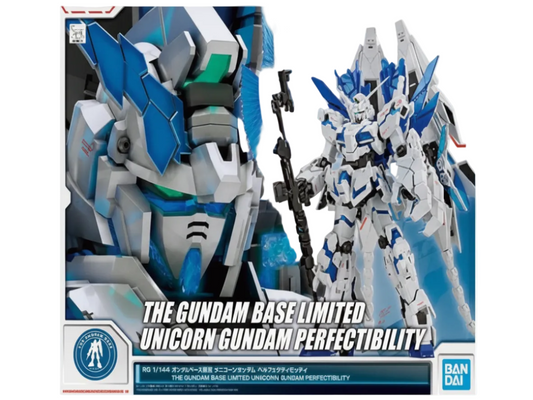 RG 1/144 Unicorn Gundam Perfectibility Gundam Base Limited - Gunpla - Real Grade by Bandai Spirits