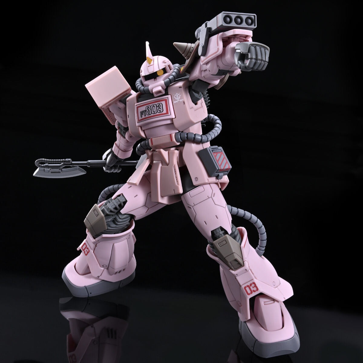 HG 1/144 Zaku Desert Type Pink Panther forces Premium Bandai Gunpla