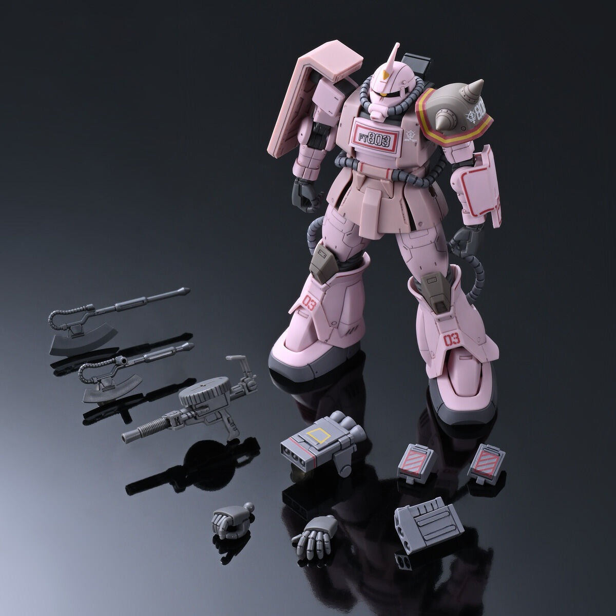 HG 1/144 Zaku Desert Type Pink Panther forces Premium Bandai Gunpla