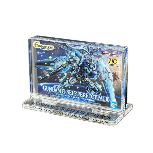 Gundam Base PakeColle HG 1/144 Gundam G-Self Perfect Pack Acrylic Display Stand - Reconguista in G Box Art - Display Stands & Accessories by Bandai Spirits