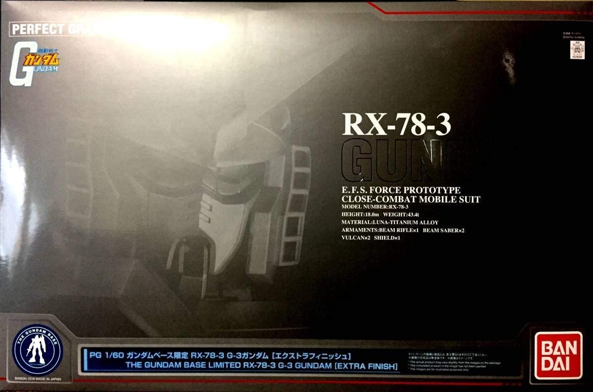 PG 1/60 Gundam Base Limited RX-78-3 G-3 Gundam Extra Finish - Gunpla - Perfect Grade by Bandai Spirits