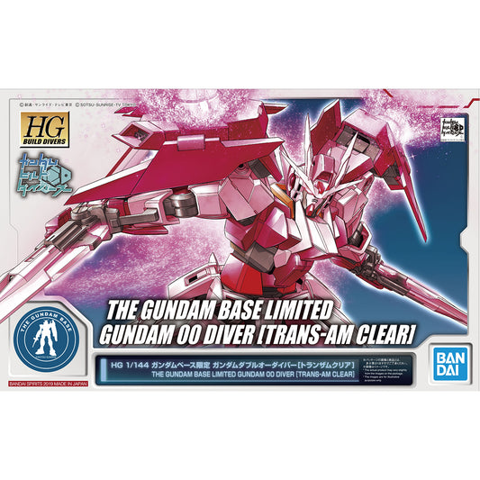 HGBD 1/144 Gundam Base Limited Gundam 00 Diver Trans-Am Clear - Gunpla - High Grade by Bandai Spirits