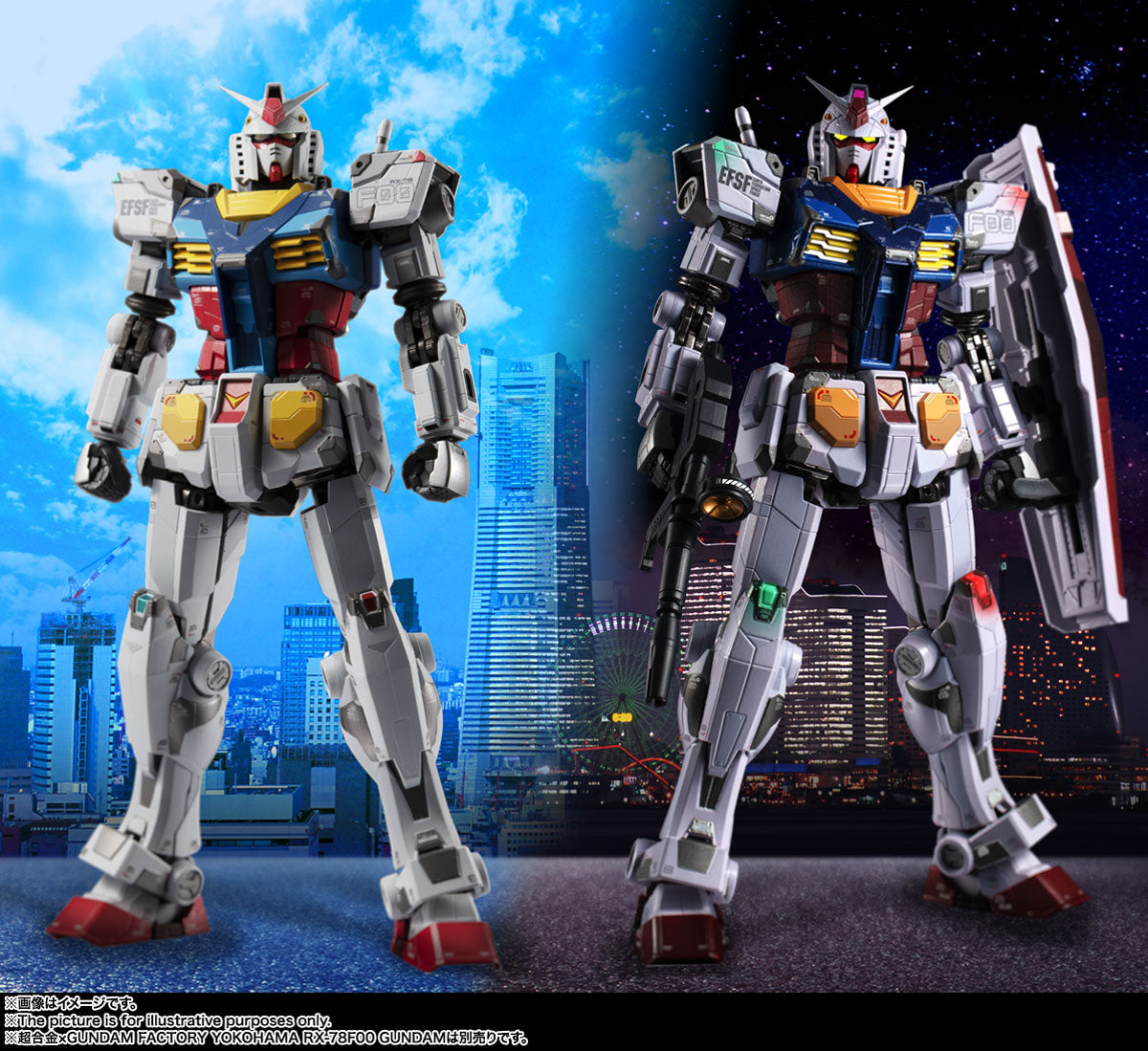Chogokin x GUNDAM FACTORY YOKOHAMA RX-78F00 GUNDAM -Night illuminated ver.-