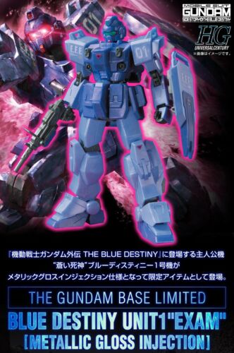 HG 1/144 Gundam Base Limited Blue Destiny Unit 1 EXAM Metallic Gloss Injection - Gunpla - High Grade by Bandai Spirits