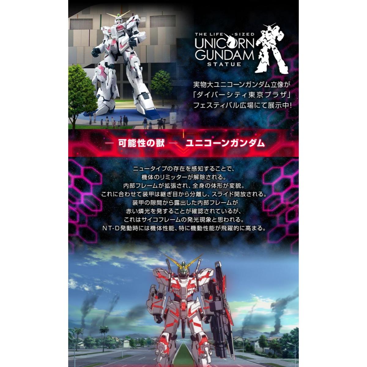 RG 1/144 Gundam Base Limited RX-0 Unicorn Gundam Destroy Mode Ver.TWC Lighting Model [Pre-owned]