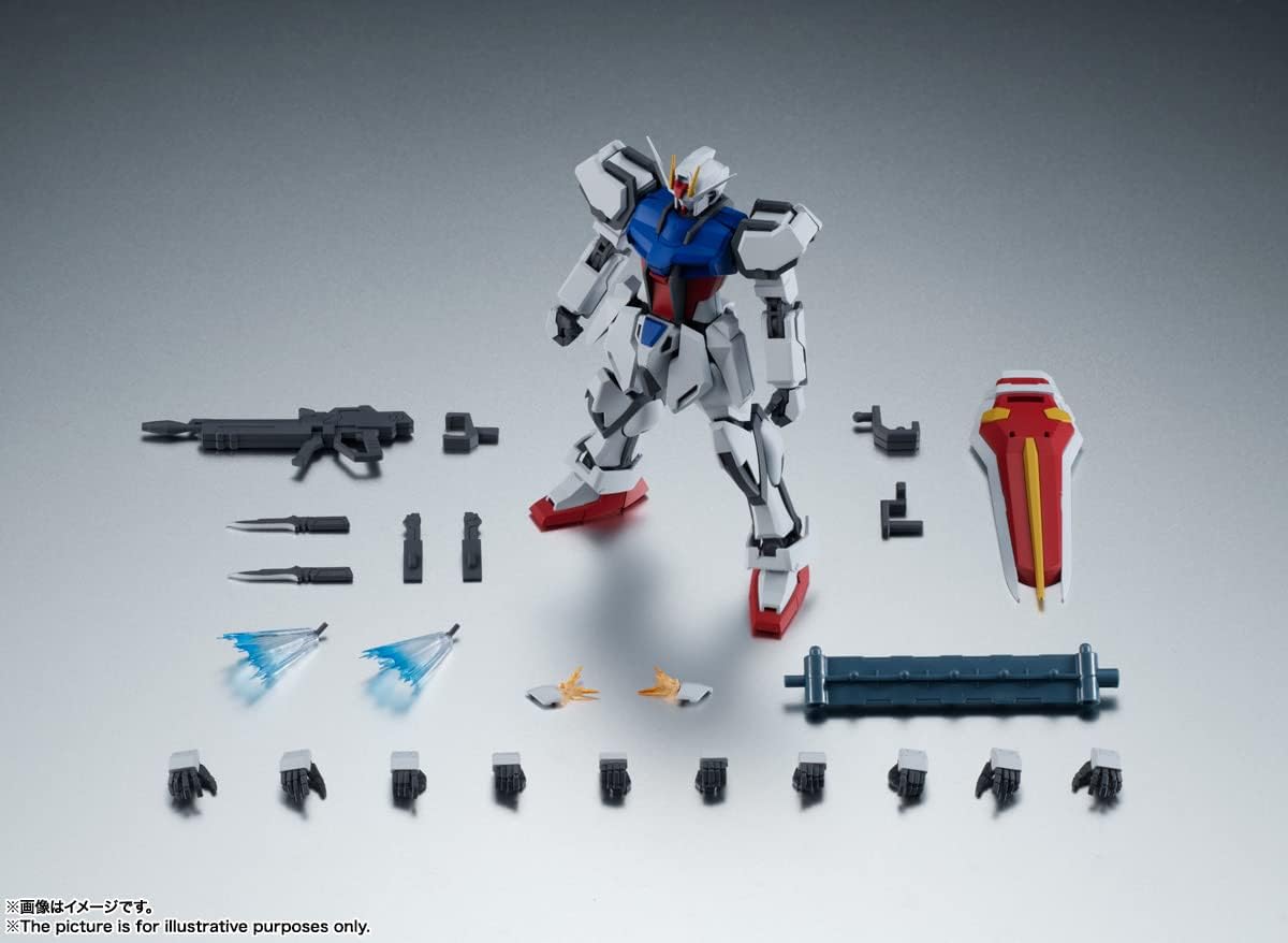 ROBOT Spirits Mobile Suit Gundam SEED [SIDE MS] GAT-X105 Strike Gundam ver. A.N.I.M.E. Approximately 125mm PVC & ABS Painted Movable Figure