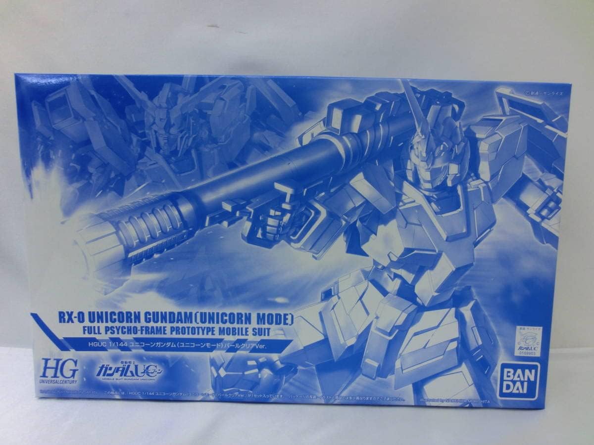 HGUC 1144 RX-0 Unicorn Gundam Unicorn Mode Pearl Clear Ver. Unassembled Plastic Model PB