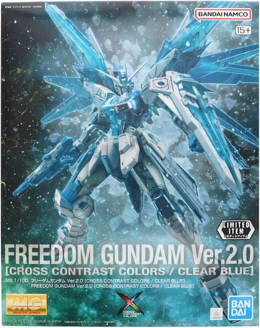 GUNDAM NEXT FUTURE FINAL MG 1/100 Freedom Gundam Ver.2.0 [CROSS CONTRAST COLORS / CLEAR BLUE] - Gunpla by Bandai Spirits
