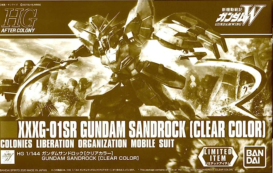 Gundam Base Limited　Mobile Suit Gundam Wing  HG 1/144 Gundam Sandrock [Clear Color]