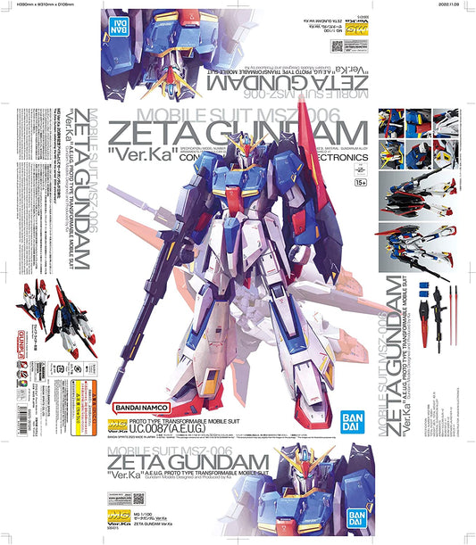 MG Mobile Suit Z Gundam Zeta Gundam Ver.Ka 1/100 Scale
