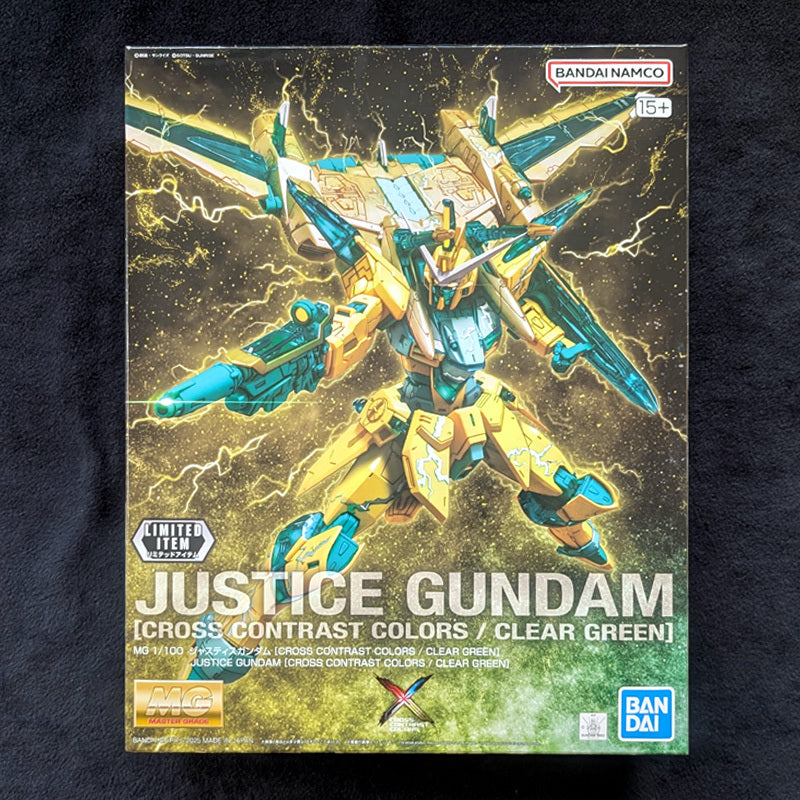 GUNDAM NEXT FUTURE FINAL MG 1/100 Justice Gundam [CROSS CONTRAST COLORS / CLEAR GREEN]