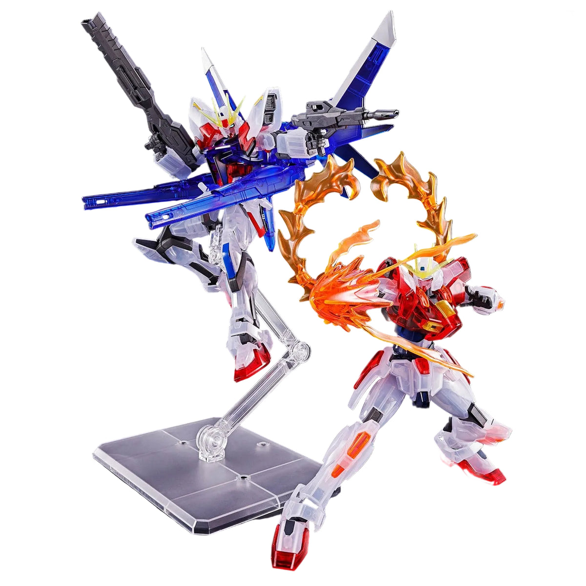 HG 1/144 Build Strike Gundam Full Package & Build Burning Gundam Set [Clear Color]