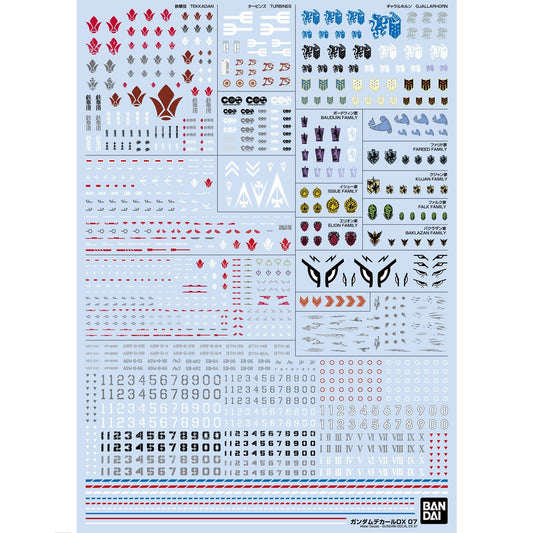 Gundam Decal DX 07 for Mobile Suit Gundam Iron-Blooded Orphans Series - Gunpla - Accessories by Bandai Spirits