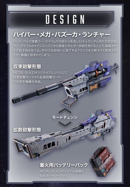 METAL BUILD Hi-ν Gundam Hyper Mega Bazooka Launcher Option Set