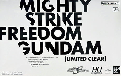 Mobile Suit Gundam SEED FREEDOM Limited Gunpla HG 1/144 Mighty Strike Freedom Gundam Limited Clear