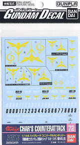 gundam decal (1/144) mobile suit gundam char's counterattack for neo zeon (gundam model kits)