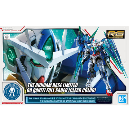 RG 1/144 Gundam Base Limited 00 Qan[T] Full Saber Clear Color - Gunpla - Real Grade by Bandai Spirits