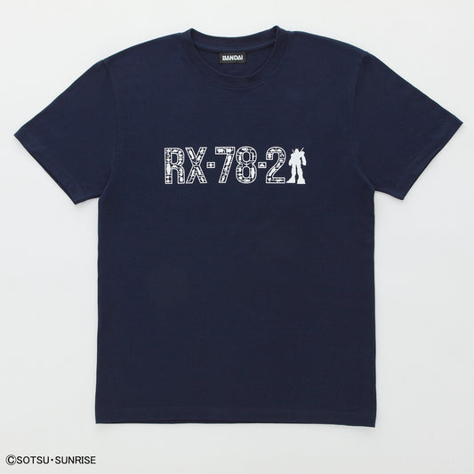 mobile suit gundam gunpla runner t-shirt rx-78-2 gundam navy white