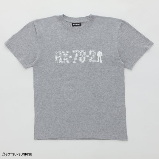 mobile suit gundam gunpla runner t-shirt rx-78-2 gundam heather white