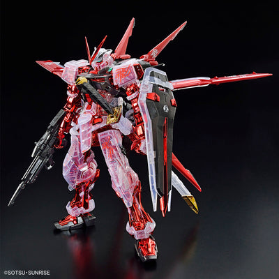 mg 1/100 gundam base limited gundam astray red frame flight unit plated frame / color clear