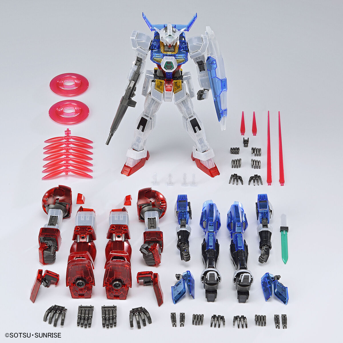 mg 1/100 gundam base limited gundam age-1 wear system set [clear color]