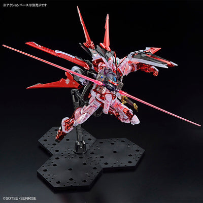 mg 1/100 gundam base limited gundam astray red frame flight unit plated frame / color clear
