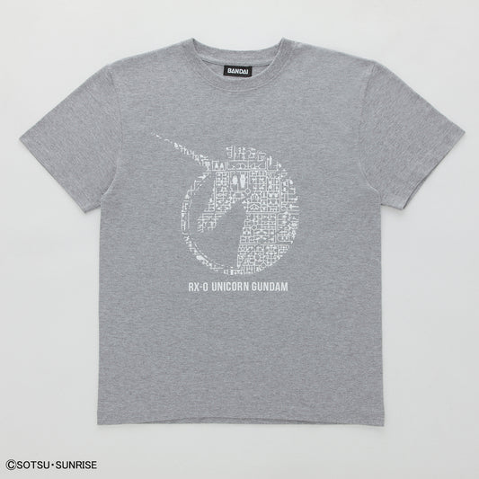 mobile suit gundam unicorn gunpla runner t-shirt rx-0 unicorn heather white
