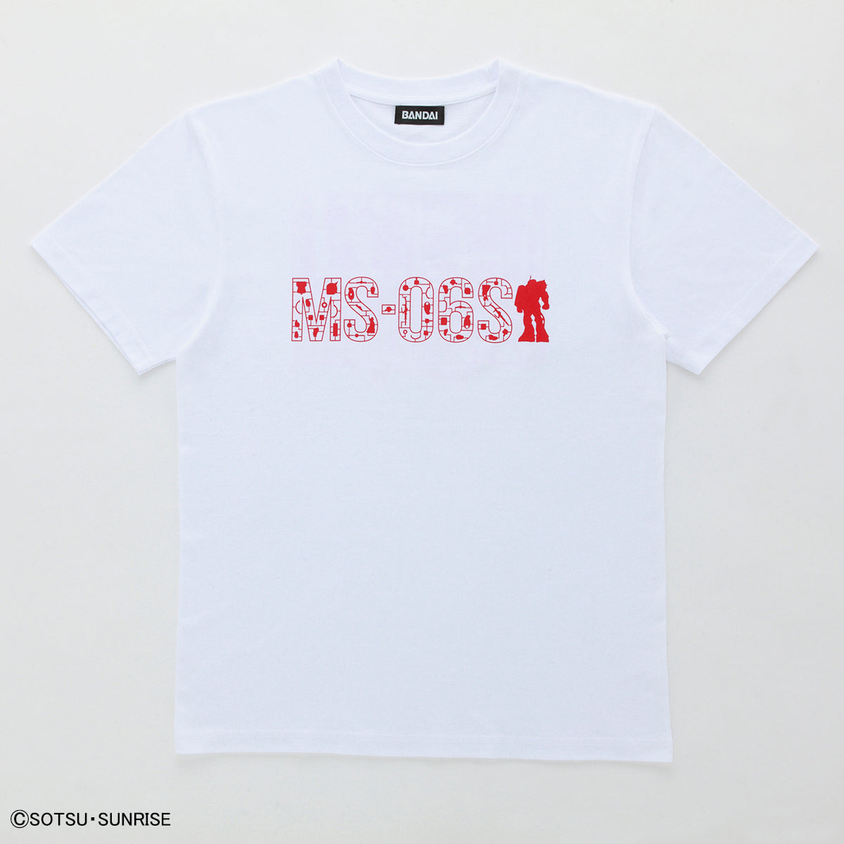 mobile suit gundam gunpla runner t-shirt ms-06s shaazaku white red