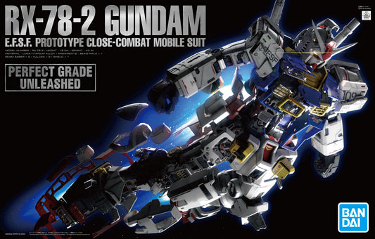pg unleashed mobile suit gundam rx-78-2 gundam 1/60 scale color-coded plastic model