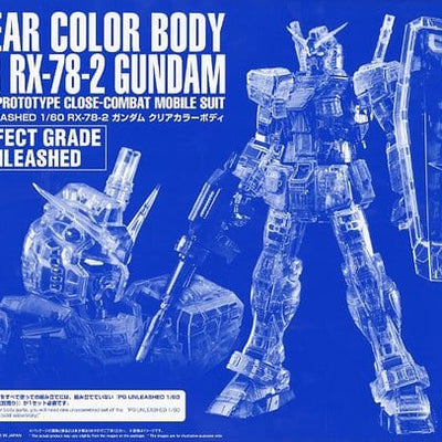 pg unleashed 1/60 rx-78-2 gundam clear color body (gundam body sold separately)
