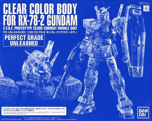 pg unleashed 1/60 rx-78-2 gundam clear color body (gundam body sold separately)