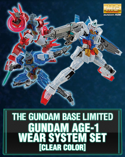 mg 1/100 gundam base limited gundam age-1 wear system set [clear color]