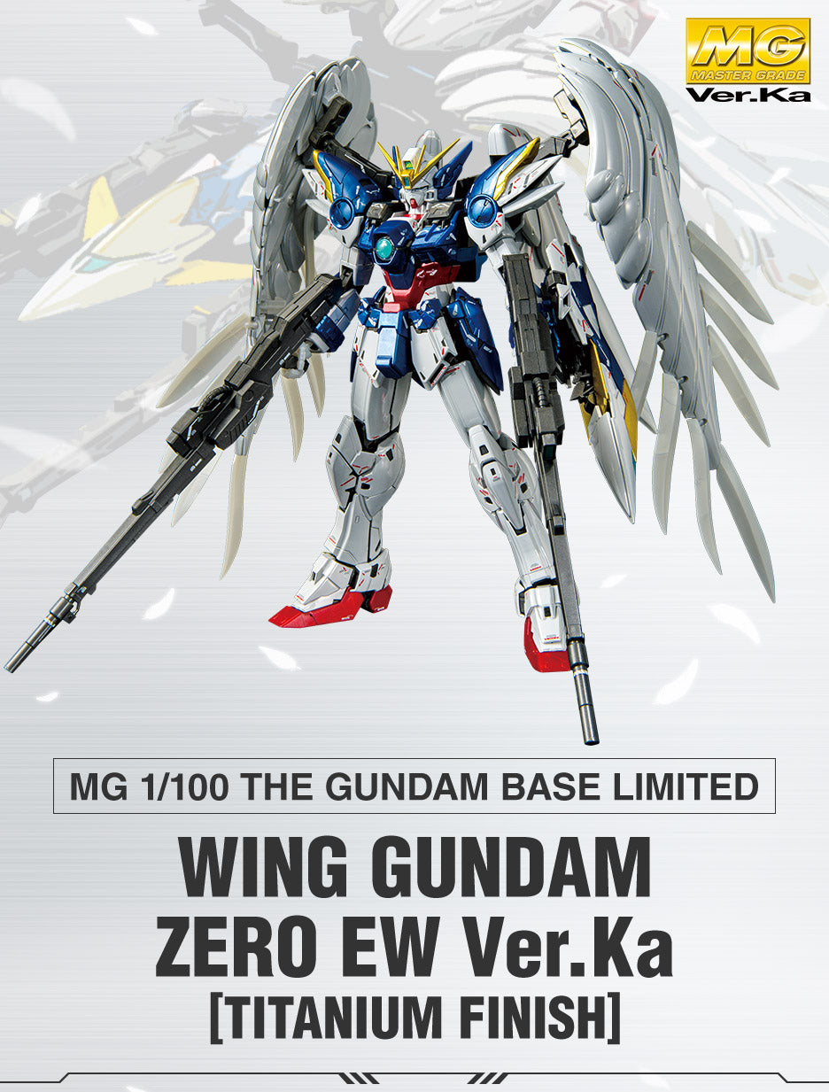 Gundam base limited item MG 1/100 Gundam Base Limited Wing Gundam Zero EW Ver.Ka [Titanium Finish]