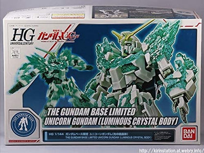 hg 1/144 gundam base limited unicorn gundam (light crystal)