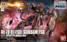 hg mobile suit gundam the origin msd gundam fsd 1/144 scale color-coded plastic model