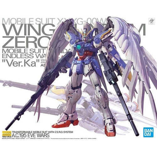 mg new mobile report gundam w endless waltz wing gundam zero ew ver.ka 1/100 scale color-coded plastic model