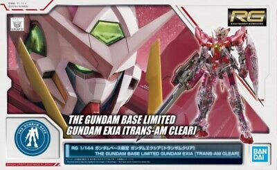 rg 1/144 gundam base limited gundam exia [trans-am clear]